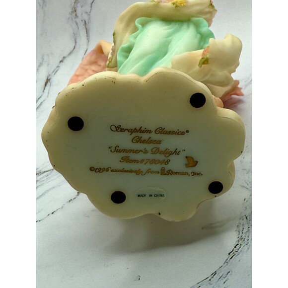 Seraphim Classics “Chelsea" Summer’s Delight” Angel Figurine by Roman #78048 - Picture 7 of 16